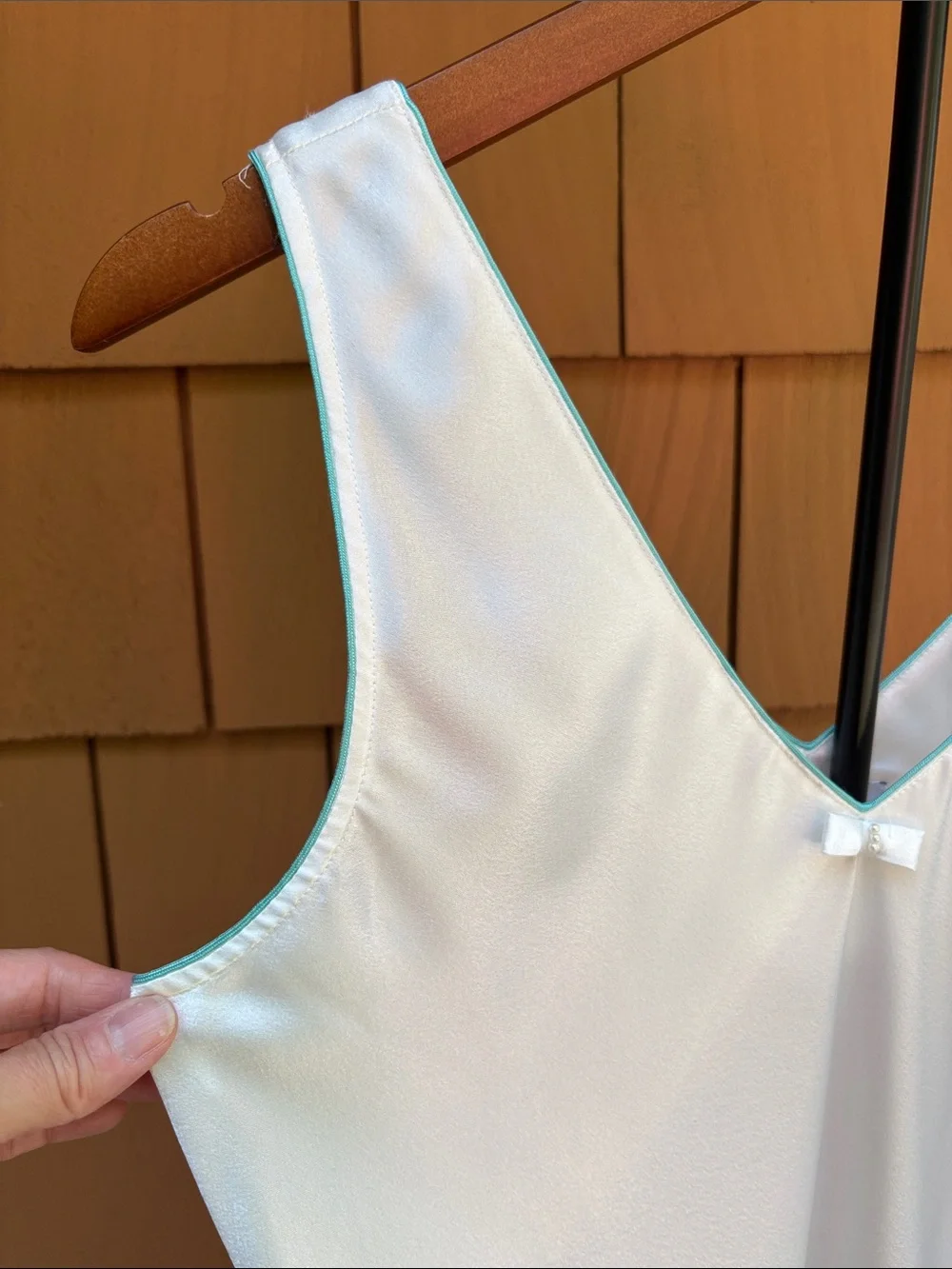 CHRISTIAN DIOR | VTG Bridal White Elegant Slip Dress Satin Nightgown | Size S